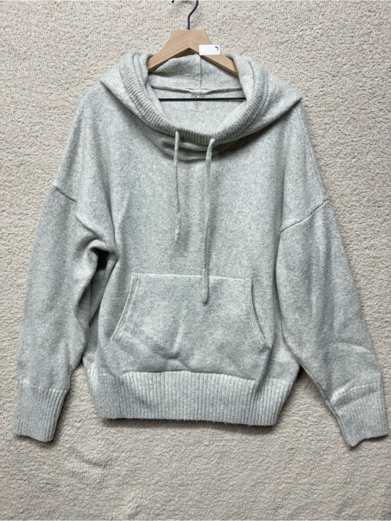 CALIA by Carrie Underwood Tops - Calia by Carrie Underwood Soft Knit Cowl Neck Hooded Sweater Hoodie Gray XL Cozy